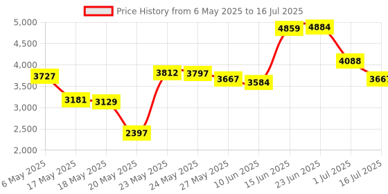 amazon.in arcenciel Camera Insert Bag for All DSLR SLR Cameras (Black) arcenciel Price History Graph from 6 May 2025 to 16 Jul 2025