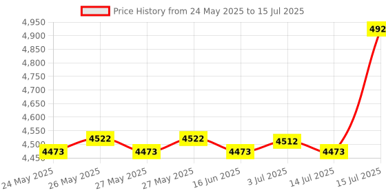 amazon.in Fluke 101 Digital Multimeter 6000 Counts Volt Meter IP40 AC/DC Volt & Ohm Tester Continuity Test with Buzzer Portable Electrical Tool Tests Live Wire Price History Graph from 24 May 2025 to 15 Jul 2025