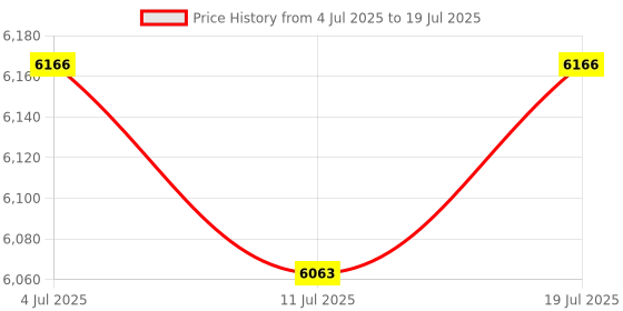 amazon.in LICHTS Gym Stopwatch Alarm Interval Timer Fitness Training Clock Count Down Up Price History Graph from 4 Jul 2025 to 11 Jul 2025