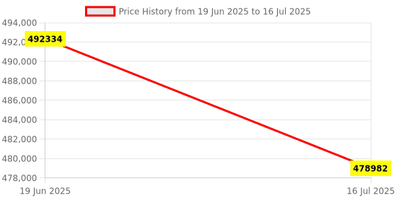 amazon.in NEMIX RAM 256GB (1X256GB) DDR5 5600MHZ PC5-44800 8Rx4 1.1V CL46 288-PIN ECC RDIMM Registered Server Memory Compatible with Hynix HMCT14AGERA211N Price History Graph from 19 Jun 2025 to 16 Jul 2025