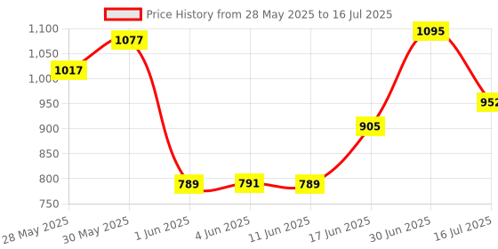 flipkart.com vagary Combo Grab Rail Tail Protector Guard with Winglet for Yamaha R15 V4 and R15 M Bike Fairing Kit vagary Price History Graph from 28 May 2025 to 16 Jul 2025