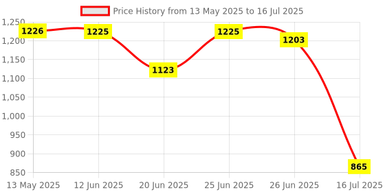 flipkart.com wellberg Multi-Function Heater for Quick, Efficient Cooking, Boiling, and Meal Prep Electric Cooking Heater wellberg Price History Graph from 13 May 2025 to 16 Jul 2025
