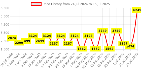 myntra.com Ambraee Floral Printed Regular Kurta With Palazzos & Dupatta ambraee Price History Graph from 24 Jul 2024 to 15 Jul 2025