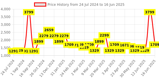 myntra.com Rangriti Ethnic Motifs Printed Regular Kurta with Palazzos rangriti Price History Graph from 24 Jul 2024 to 16 Jun 2025
