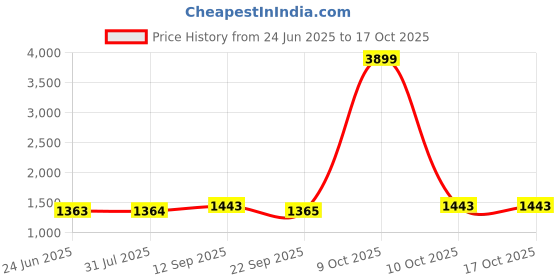 myntra.com STITCHNEST Grey Set Of 2 Black Out Long Door Curtains stitchnest Price History Graph from 24 Jun 2025 to 16 Oct 2025