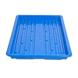 Global Hydroponics Germination Plastic Tray for Production of Fodder at Low Cattle Feed be Fitted in System Stand (Blue) -Set of 10 Pieces image 1