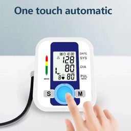 accutrust Digital Blood Pressure Monitor, Upper Arm Style with LCD Display, USB Cable, WHO Indicator White Blue image 5