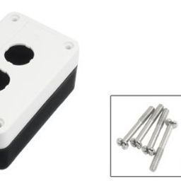 KAMCON? Black White Plastic One and Two Push Button Switch Control Station Box Case 22mm (1, 2 Push Button) image 2