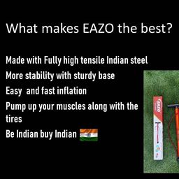 eazo Steel Multipurpose Cycle Pump with Needle (Use for Car,Bicycles,Scooters,Balls,Bikes Etc) image 5
