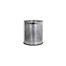 Zero To Infinity Store Stainless steel Perforated Round Dustbin for Dry Waste (Silver, 8 X12 inches) image 4