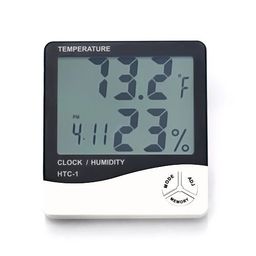 Inditradition Tabletop or Wall Mount 5 In 1 Digital Plastic Temperature Humidity Meter with Live Temperature, Humidity, Calendar, Clock, Alarm (White) image 2