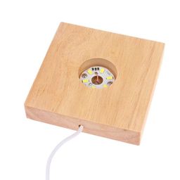 graphicalmela square wooden LED base light stand For crystal art raisin and DIY image 1