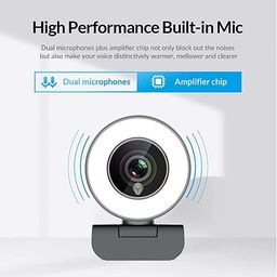 Angetube Full HD 1080P Webcam with Ring Light and Mic. Plug and Play Setup for Video Call Webcam for Desktop/Laptop Advanced autofocus AF Web Camera for Zoom/Skype/Teams/Online Classes/Conferencing image 5