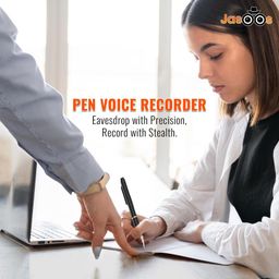 JASOOS Inbuilt Spy Voice Recorder Pen - 12 Hours Recording Time, Spy Voice Activated Hidden Recorder Device Wireless for Lectures Meetings Classes, Mini Audio Portable USB MP3 Playback image 2