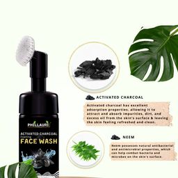 Phillauri Activated Charcoal Foaming Face Wash with Neem - 150 ml image 3
