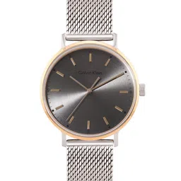 Calvin Klein Men Modern Mesh Braided Straps Analogue Watch 25200047-Grey-16
