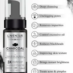 L'AVENOUR Set Of 2 Deep Cleansing Charcoal Foaming Face Wash - 100 ml Each image 3