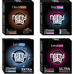 noTTy Boy Set of 4 Premium Lubricated Latex Condoms - 3 pcs each-17
