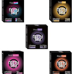 noTTy Boy Set of 5 Premium Lubricated Latex Condoms - 3 pcs each-16