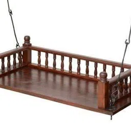 JAIRI TRADERS Brown Wooden Swings With Back Support & Amrest-image-4