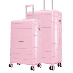 Nasher Miles Lisbon Set Of 2 Solid Hard-Sided Cabin & Medium Trolley Suitcase - 109.0 L-34