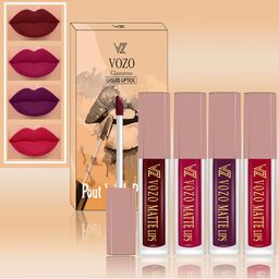 VOZO Set Of 4 Matte Finish Liquid Lipsticks-103-106-201-204-23