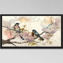 DEKORSTATION Multicoloured 1 Piece Canvas Birds and Animals Wall Paintings-image-79