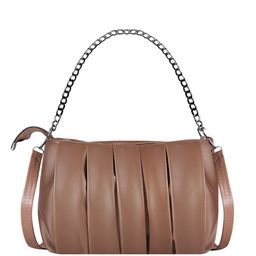 LOREM Brown Designer Faux Leather Textured Handheld Bag For Women And Girls-39