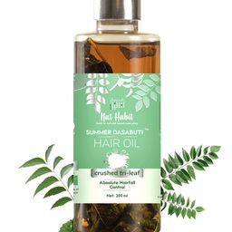 Nat Habit Crushed Tri-Leaf Summer Dasabuti Hair Oil For Absolute Hairfall Control - 200ml-58