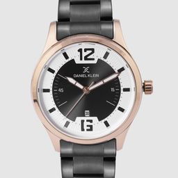 Daniel Klein Men Black & Silver-Toned Analogue Watch DK12166-4-10
