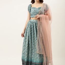 Ethnovog Printed Ready to Wear Lehenga & Blouse With Dupatta-image-40