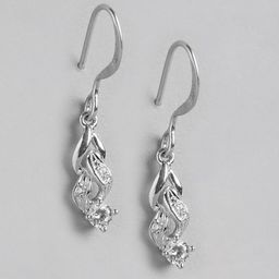 VANBELLE 925 Sterling Silver Rhodium-Plated CZ Contemporary Drop Earrings-10