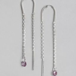 DressBerry Rhodium-Plated 925 Sterling Silver Contemporary Drop Earrings-43