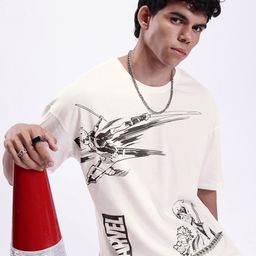 Kook N Keech Marvel Printed Drop-Shoulder Oversized T-shirt-image-93
