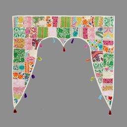 HANDICRAFT PALACE Green & Pink Patchwork Embroidered Hanging Festive Decor-image-74