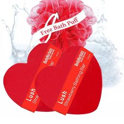 BodyHerbals Set of Lush Strawberry Bathing Bar with Loofah - 100 g Each-57