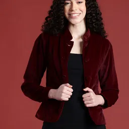 Leather Retail Solid Lightweight Stand Collar Velvet Jacket-picture-40