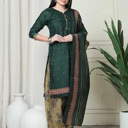 Rajnandini Women Floral Printed Regular Kurti with Salwar & With Dupatta-18