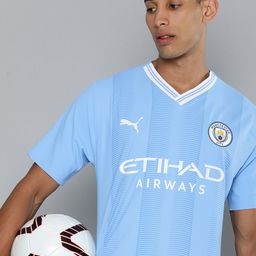 Puma Manchester City 23/24 Home Authentic Typography Printed V-Neck dryCELL T-shirt-image-99