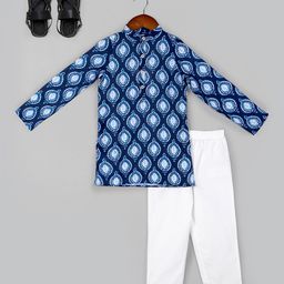 Naughty Ninos Boys Ethnic Motifs Printed Kurta With Pyjamas-image-55