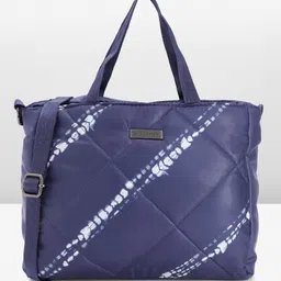 Caprese Abstract Print Structured Handheld Bag with Quilted Detail-18