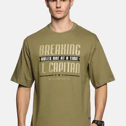 The Roadster Lifestyle Co Ride Beyond Limit Printed Relaxed Fit Cotton T-Shirt-image-65