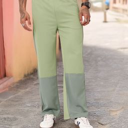 Kook N Keech Men Urban Cool Colourblocked & Textured Relaxed Fit Track Pants-image-84