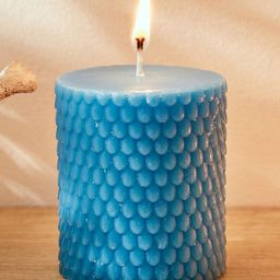 Home Centre Redolence Blue Atlantic Shimmers Marine Scented Pillar Candle-48