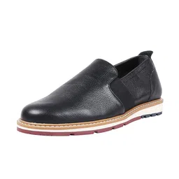 Hidesign Men QUEBEC Textured Leather Comfort Insole Slip-On Sneakers-image-18