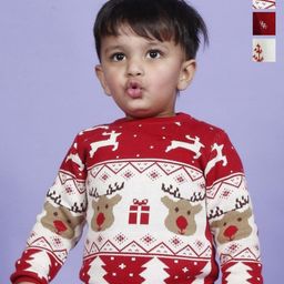Greendeer Infants Pack Of 2 Self Design Pure Cotton Sweater with Trousers-image-34