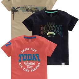 CODEZ Boys Multicoloured Typography Printed Pockets T-shirt-23