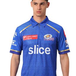 playR Printed Polo Collar Dri-FIT MI Fan Jersey T-shirt-image-49