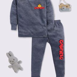 YK X Minute Mirth Boys Garfield Printed Pure Cotton Thermal Set-picture-50