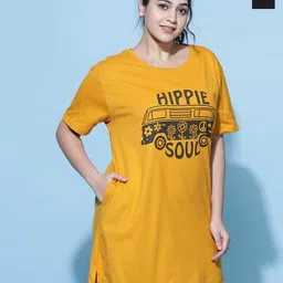 9shines Label Women Pack of 2 Printed Cotton Lounge Tshirts-image-71